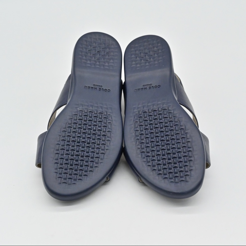 NEW COLE HAAN Navy Grand Ambition Flat Sandal #956 - Picture 7 of 11